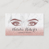 Lashes & Brows Makeup Artist Roos Gold Marble Visitekaartje (Voorkant)