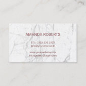 Lashes & Brows Makeup Artist Roos Gold Marble Visitekaartje (Achterkant)