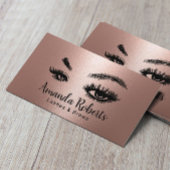 Lashes & Brows Makeup Artist Roos Gold Metallic Visitekaartje