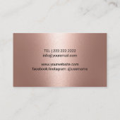 Lashes & Brows Makeup Artist Roos Gold Metallic Visitekaartje (Achterkant)