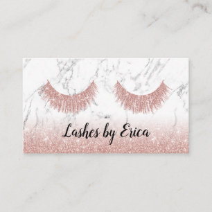 Lashes Brows Makeup Artist Roos Gold Modern Marble Visitekaartje