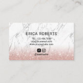 Lashes Brows Makeup Artist Roos Gold Modern Marble Visitekaartje (Achterkant)