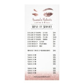 Lashes Brows Makeup Artist Roos Gold Price List Reclamekaart (Voorkant)
