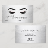 Lashes Brows Makeup Artist Salon Appointment Afsprakenkaartje (Voorkant / Achterkant)