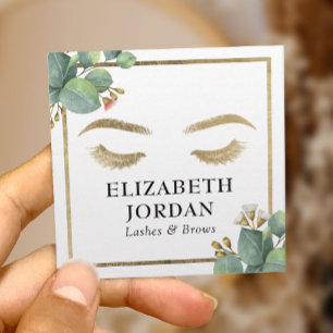 Lashes Brows Makeup Artist Salon  Botanisch Vierkante Visitekaartje