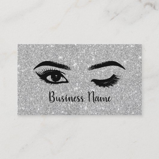 Lashes Brows Makeup Artist Silver Glitter Loyalty (Voorkant)