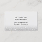 Lashes & Brows Makeup Artist Silver Glitter Salon Visitekaartje (Achterkant)