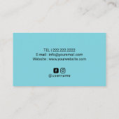 Lashes Brows Makeup Artist Turquoise Brusbec Visitekaartje (Achterkant)