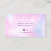 Lashes Brows Makeup Artist Waterverf Pink Salon Visitekaartje (Achterkant)