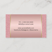 Lashes & Brows Makeup artistiek modern Roos Gold Visitekaartje (Achterkant)