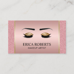 Lashes & Brows Makeup artistiek modern Roos Gold Visitekaartje