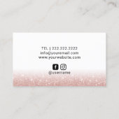 Lashes & Brows Makeup artistiek modern Roos Gold Visitekaartje (Achterkant)