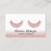 Lashes & Brows Makeup artistiek modern Roos Gold Visitekaartje (Voorkant)