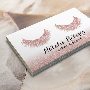 Lashes & Brows Makeup artistiek modern Roos Gold Visitekaartje