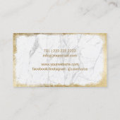 Lashes & Brows Makeup artistieke moderne witte mar Visitekaartje (Achterkant)