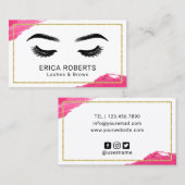 Lashes & Brows Makeup kunstenaar Modern Beauty Sal Visitekaartje (Voorkant / Achterkant)