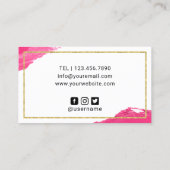 Lashes & Brows Makeup kunstenaar Modern Beauty Sal Visitekaartje (Achterkant)