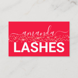 Lashes Brows Makeup Logo Gold Confetti roze rood Visitekaartje
