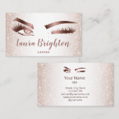 Lashes & Brows Makeup Roos Gold Glitter Wink Eyes Visitekaartje (Voorkant / Achterkant)