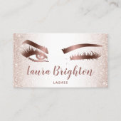 Lashes & Brows Makeup Roos Gold Glitter Wink Eyes Visitekaartje (Voorkant)
