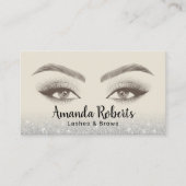 Lashes & Brows Microblading Beige Beauty Salon Visitekaartje (Voorkant)