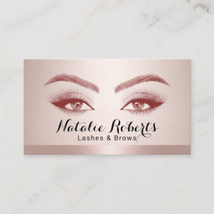 Lashes & Brows Microblading Blush Roos Gold Border Visitekaartje