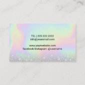 Lashes & Brows Microblading Holographic Beauty Visitekaartje (Achterkant)