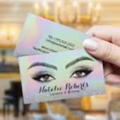 Lashes & Brows Microblading Holographic Beauty Visitekaartje