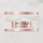 Lashes & Brows Microblading Pink & Silver Glitter Visitekaartje (Voorkant)