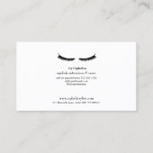 Lashes Brows Modern Script Minimal Makeup Beauty Visitekaartje (Achterkant)
