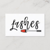 Lashes Brows Modern Script Minimal Makeup Beauty Visitekaartje (Voorkant)