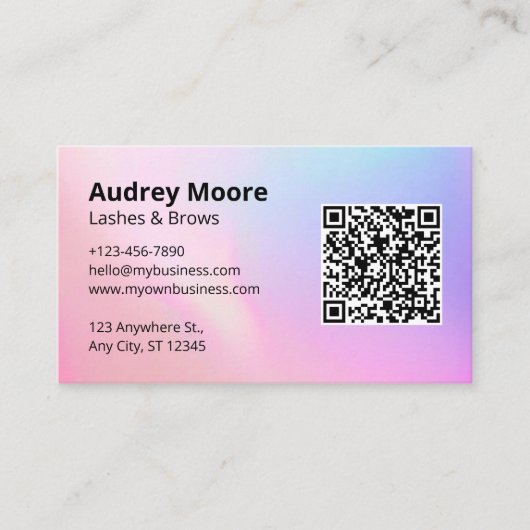 Lashes Brows Professionele Lash Tech Visitekaartje (Voorkant)