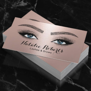 Lashes & Brows Salon Makeup Artist Roos Gold Visitekaartje