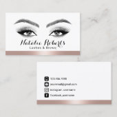 Lashes & Brows Salon Roos Gold Border Social Media Visitekaartje (Voorkant / Achterkant)
