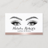Lashes & Brows Salon Roos Gold Border Social Media Visitekaartje (Voorkant)