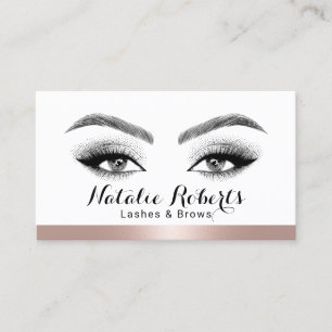 Lashes & Brows Salon Roos Gold Border Social Media Visitekaartje