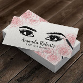 Lashes Brows Salon Typography  Floral Visitekaartje