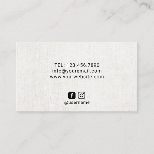 Lashes Brows Salon Typography  Floral Visitekaartje (Achterkant)