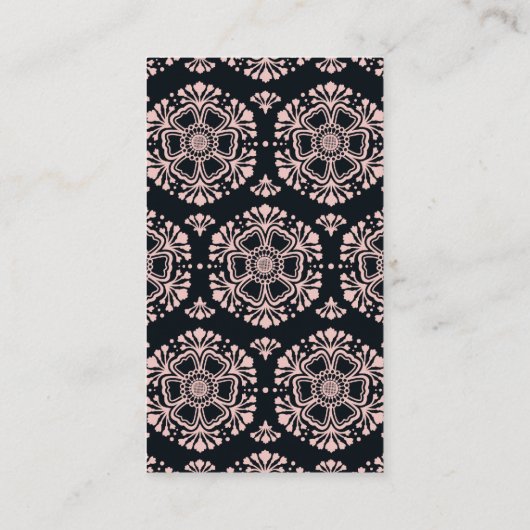 LASHES & BROWS stijlvol  zwart roze zwart Visitekaartje (Achterkant)
