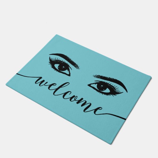 Lashes & Brows Turquoise Beauty Salon Welkom Deurmat (Schuin)