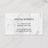 Lashes & Brows White Marble Makeup Artist Visitekaartje (Achterkant)