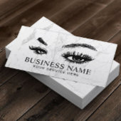 Lashes & Brows White Marble Makeup Artist Visitekaartje