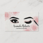Lashes Brows Wink Eye  Bloemen Beauty Salon Visitekaartje (Voorkant)