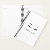 Lashes Business Minimalist Black White Elegant Planner (Display)