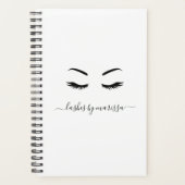 Lashes Business Minimalist Black White Elegant Planner (Voorkant)