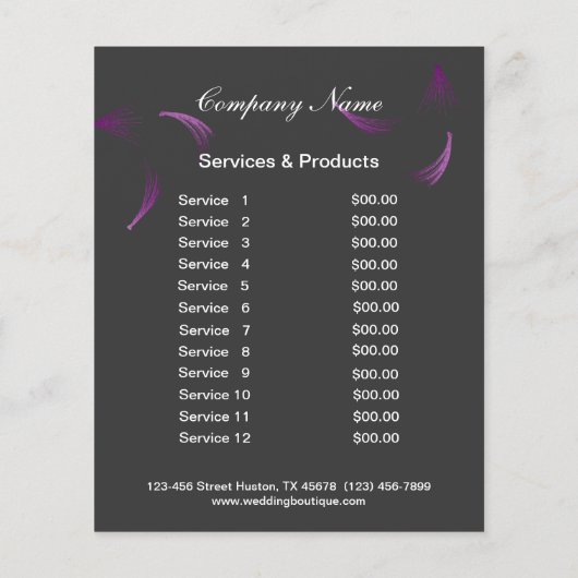 Lashes business personalized flyer (Achterkant)