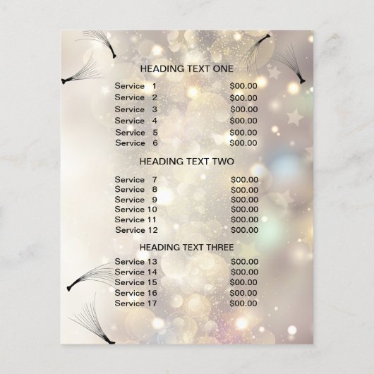 Lashes business personalized flyer (Achterkant)