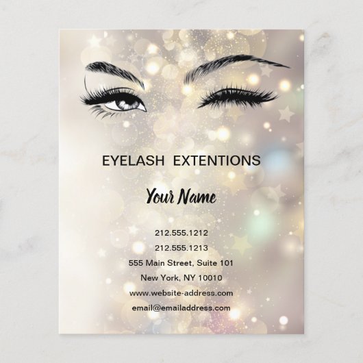 Lashes business personalized flyer (Voorkant)