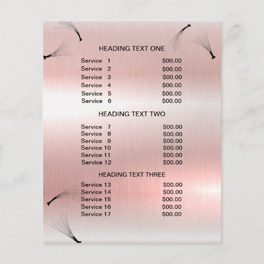 Lashes business personalized flyer (Achterkant)