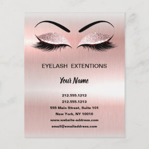 Lashes business personalized flyer